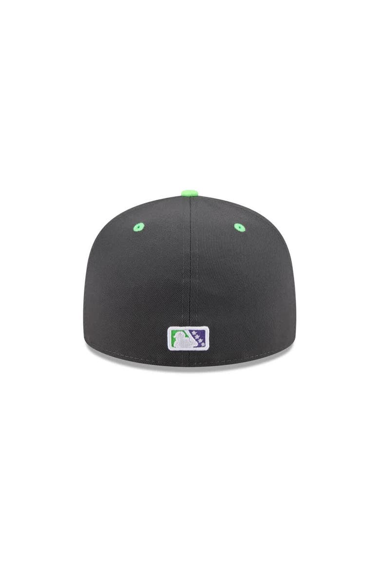 Men's New Era  Charcoal New Hampshire Fisher Cats Theme Nights 59FIFTY Fitted Hat, Alternate, color, Charcoal