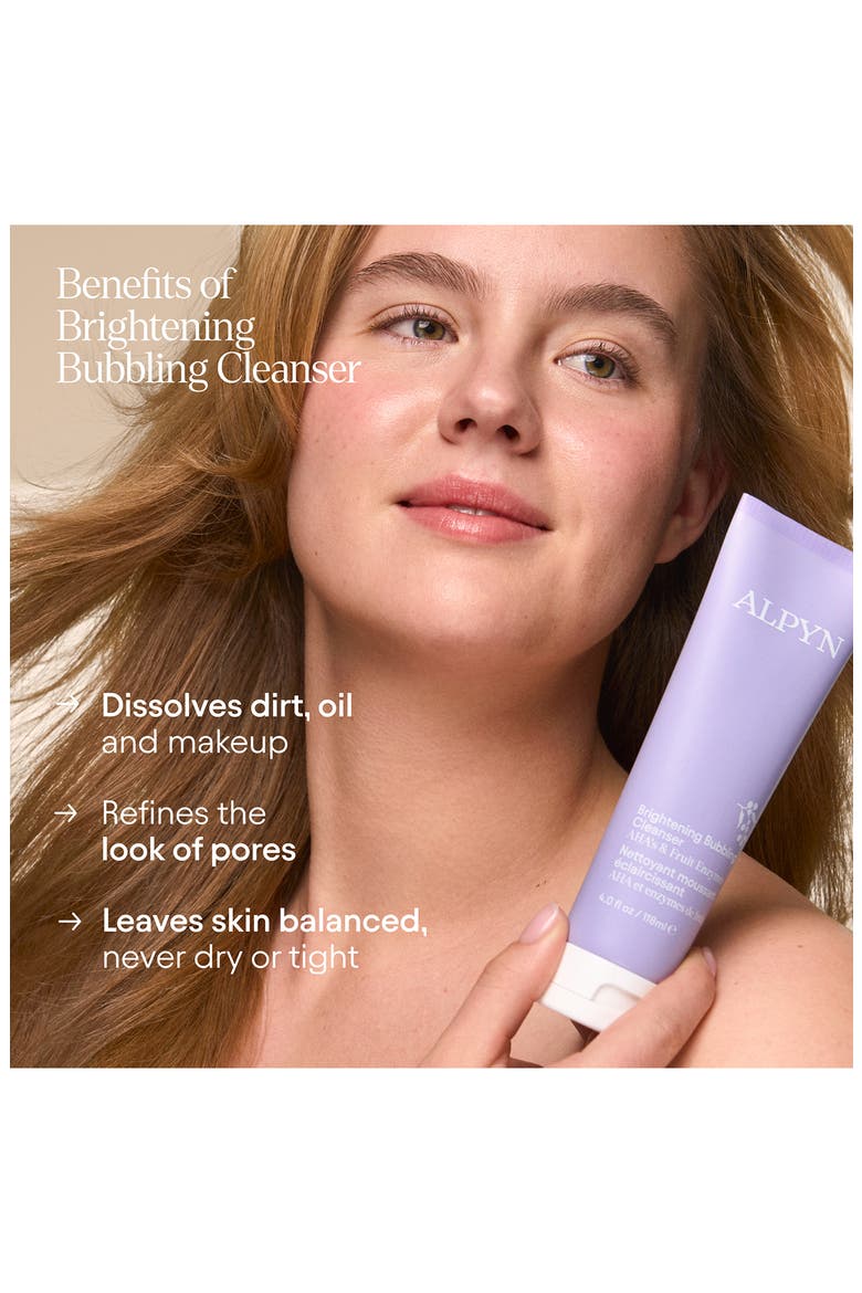Brightening Bubbling Cleanser with AHAs & Fruit Enzymes, Alternate, color, NO COLOR