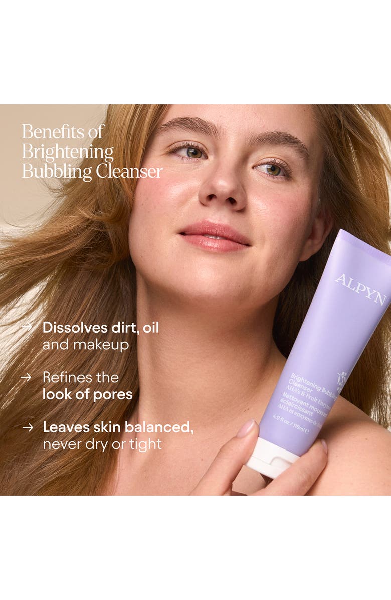 Alpyn Brightening Bubbling Cleanser with AHAs & Fruit Enzymes, Alternate, color, 