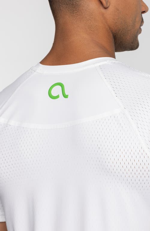 Avi Performance Pickleball Short Sleeve In White Lotus