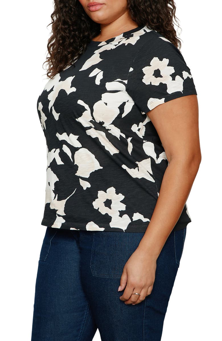 Sanctuary The Perfect T-Shirt, Alternate, color, Black Petal Whisper