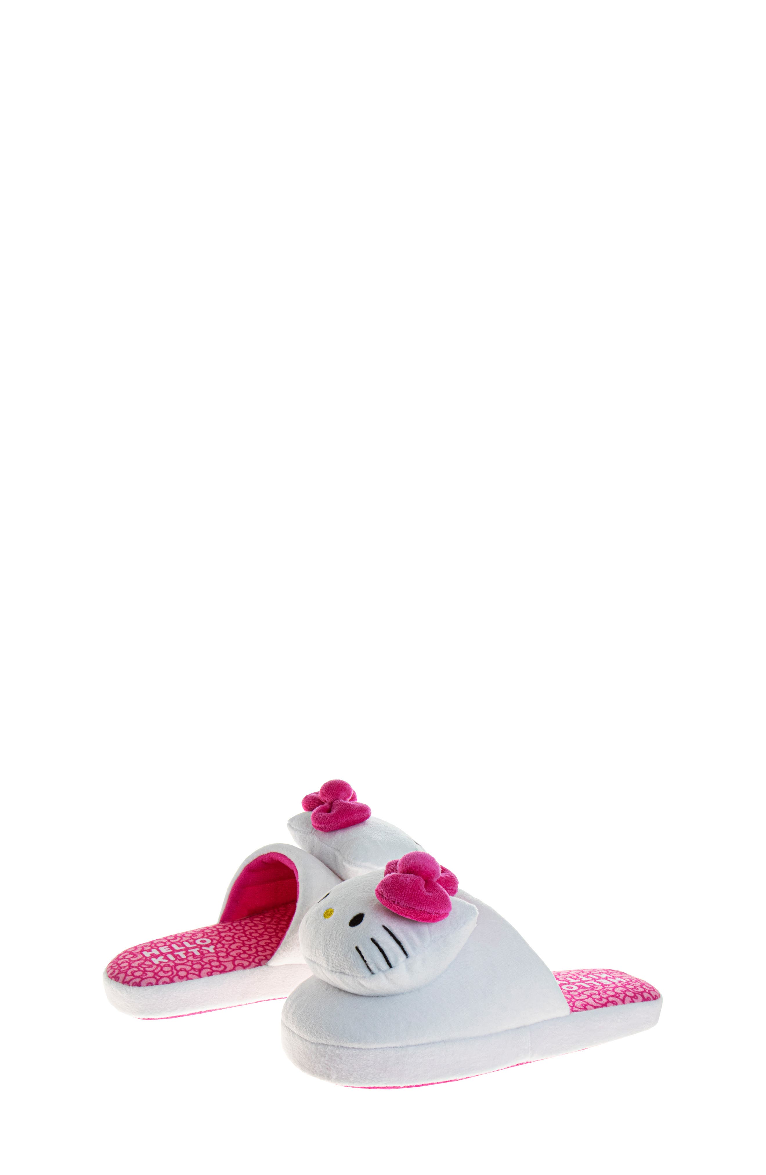 JOSMO Kids' Hello Kitty<sup>®</sup> Dual Size Slipper, Alternate, color, White/ Fuchsia
