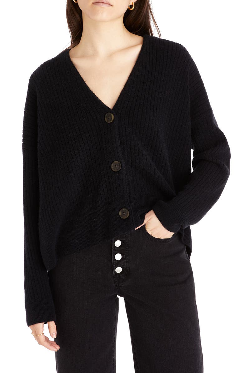 Madewell Cameron Ribbed Crop Cardigan, Main, color,