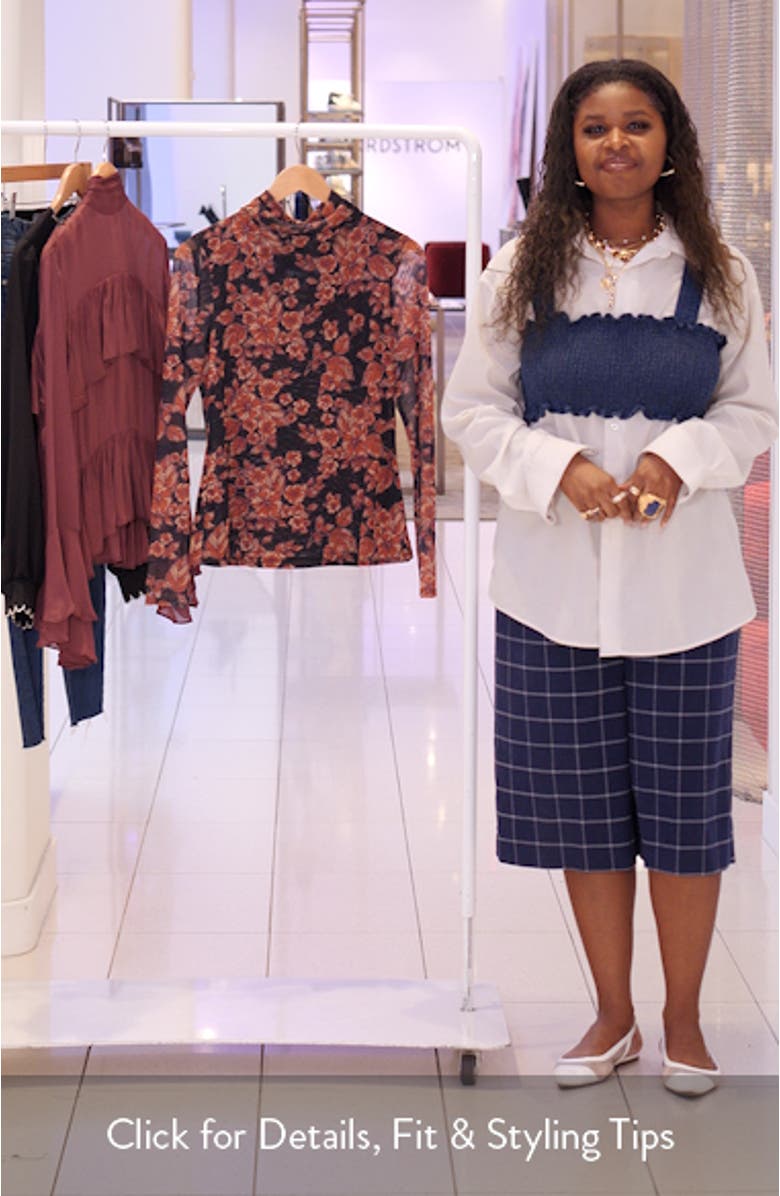 Floral Mesh Turtleneck, sales video thumbnail