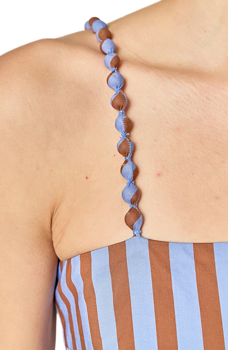 English Factory Big Stripe Sleeveless Maxi Dress, Alternate, color, Blue/ Brown Stripe