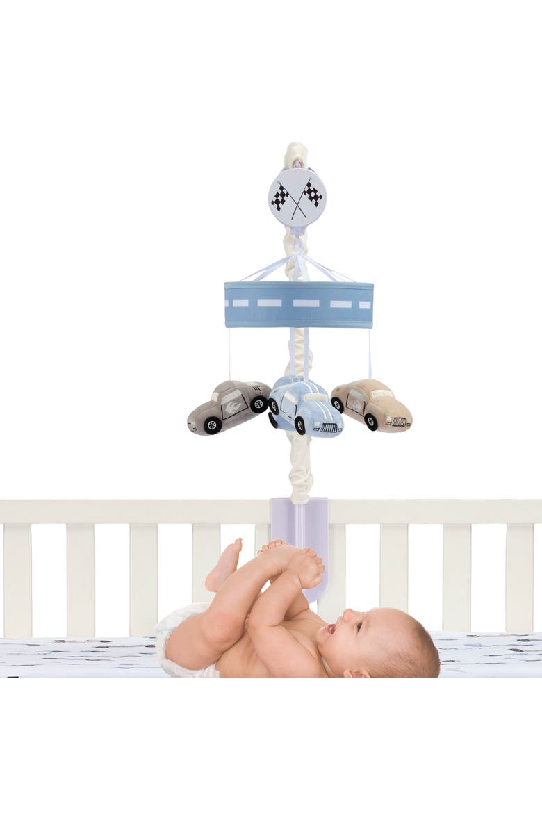 Little Racer Musical Car/Transportation Baby Crib Mobile Soother Toy, Alternate, color, Blue