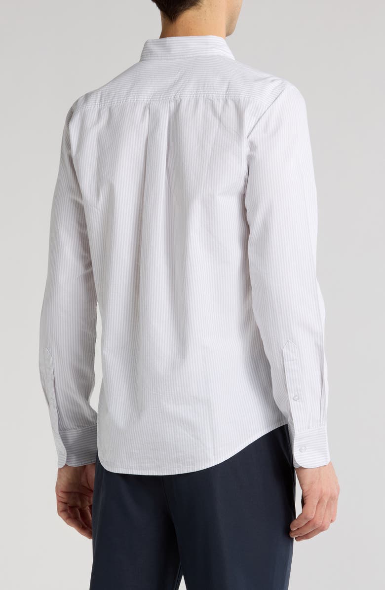 14th & Union Stripe Oxford Button-Down Shirt, Alternate, color, Grey Silk Oxford Stripe