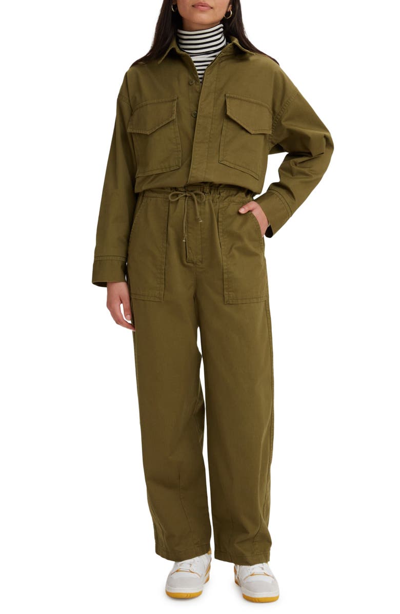 Levi's<sup>®</sup> Baggy Surplus Nonstretch Denim Long Sleeve Jumpsuit, Main, color, 