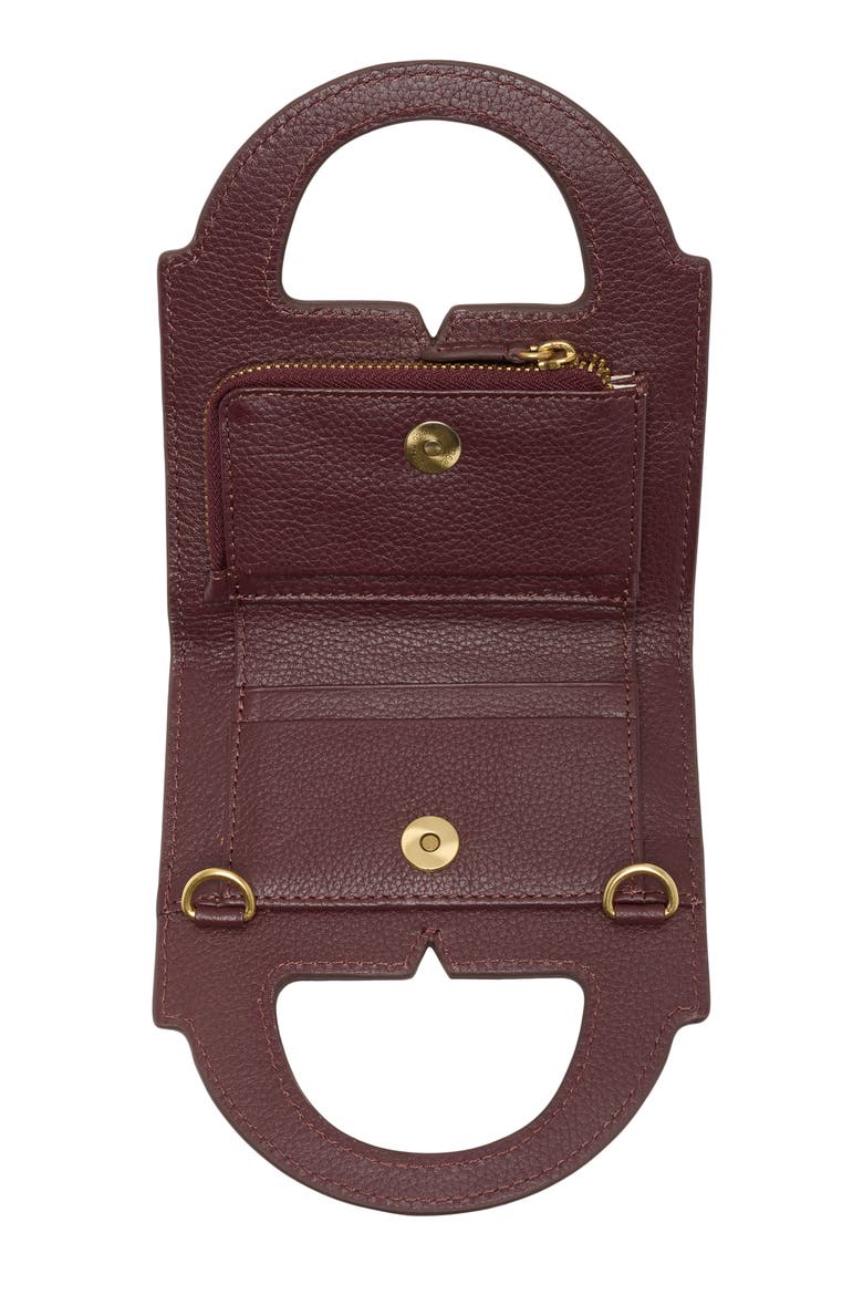 Aleah Wallet on a Chain, Alternate, color, DARK RED