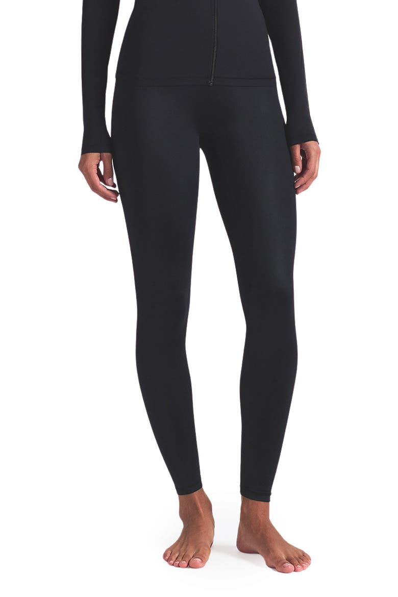 Bonded Waist Leggings, Main, color, OBSIDIAN