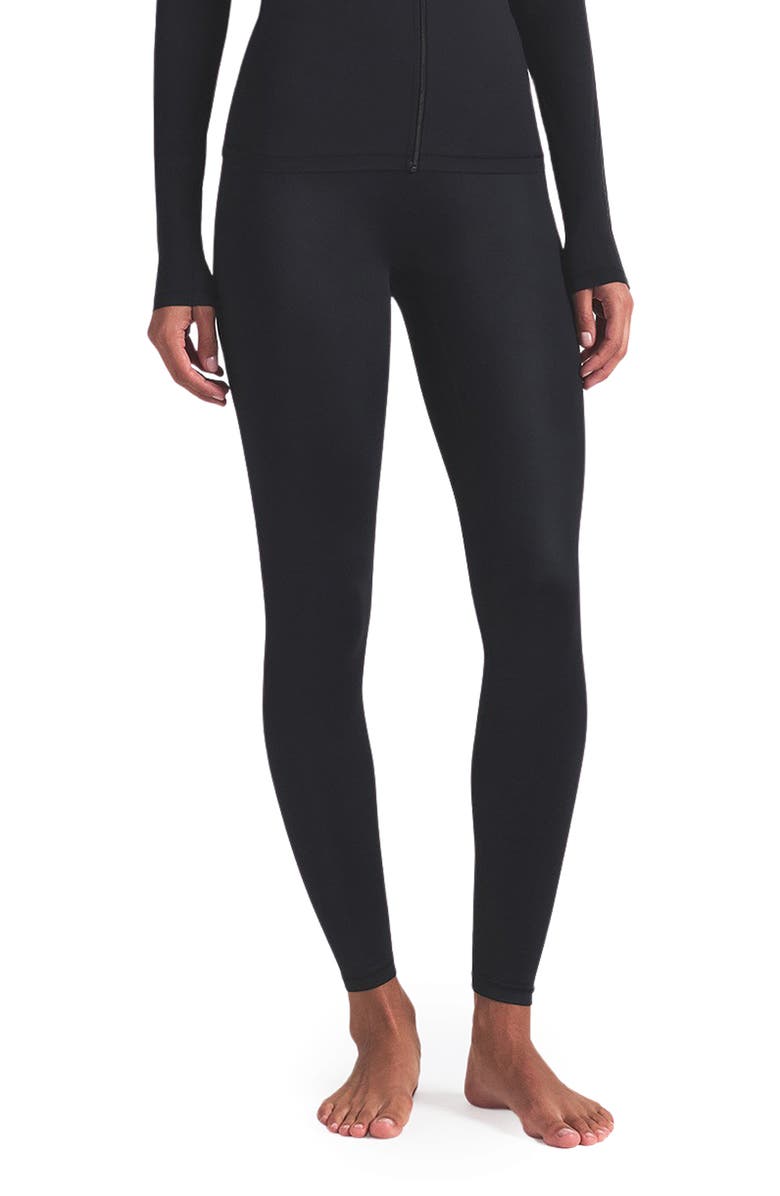 NikeSKIMS Bonded Waist Leggings, Main, color, Obsidian
