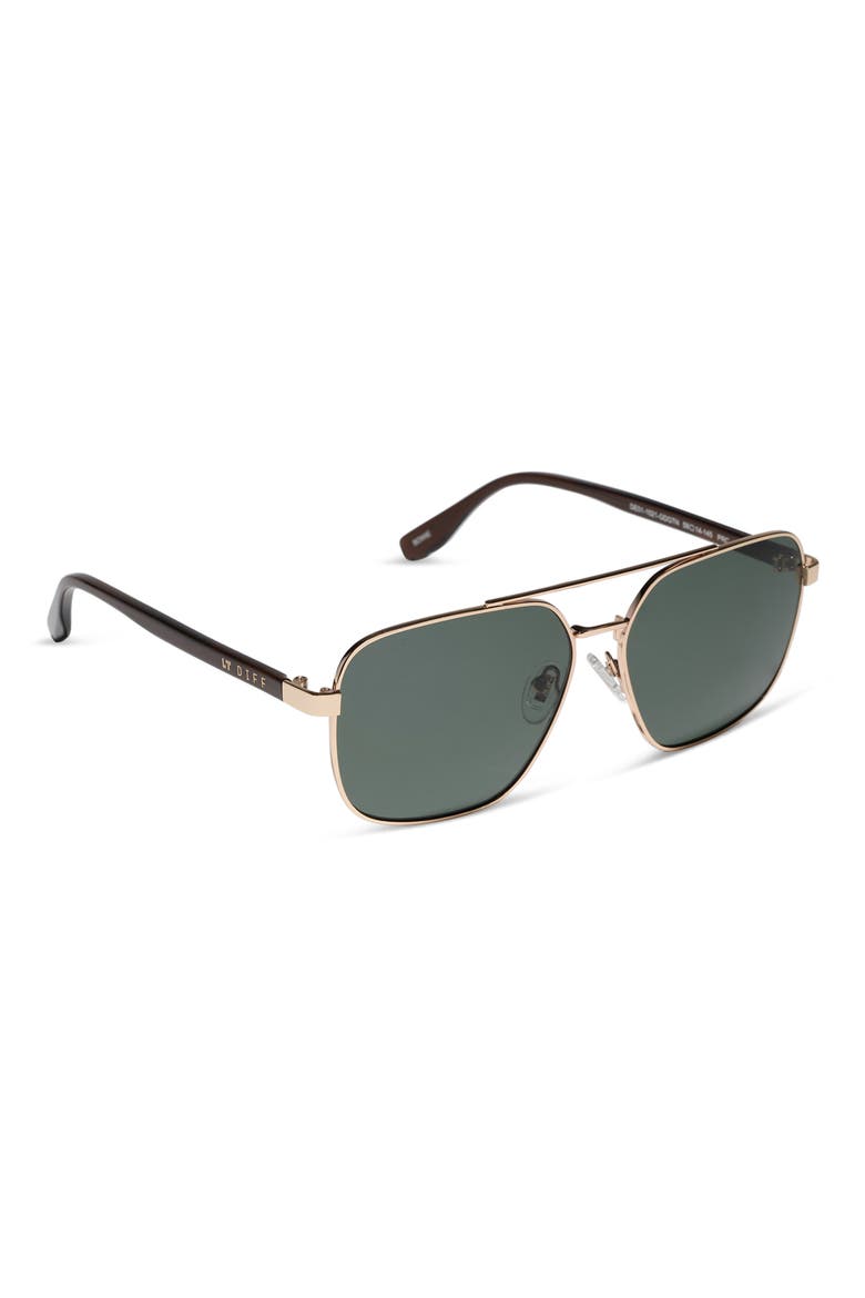 Bowie Square Aviator Sunglasses, Alternate, color, GOLD