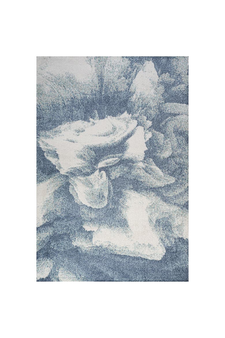 Petalo Abstract Two-Tone Modern Area Rug, Alternate, color, Blue/Cream