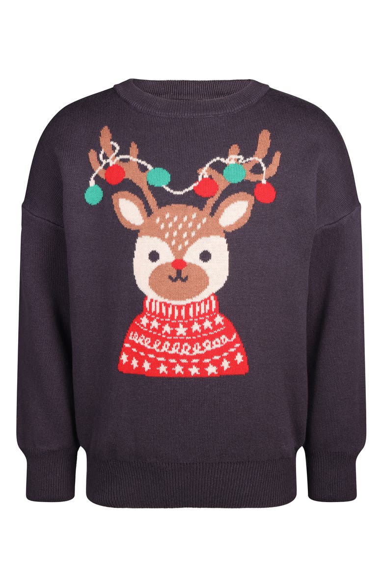 Rock Your Kid Kids
 Oh Deer Cotton Crewneck Sweater, Alternate, color, Oh Deer