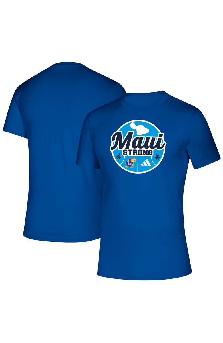 adidas Men's adidas Royal Kansas Jayhawks Maui Strong Creator T-Shirt, Alternate, color, Blue