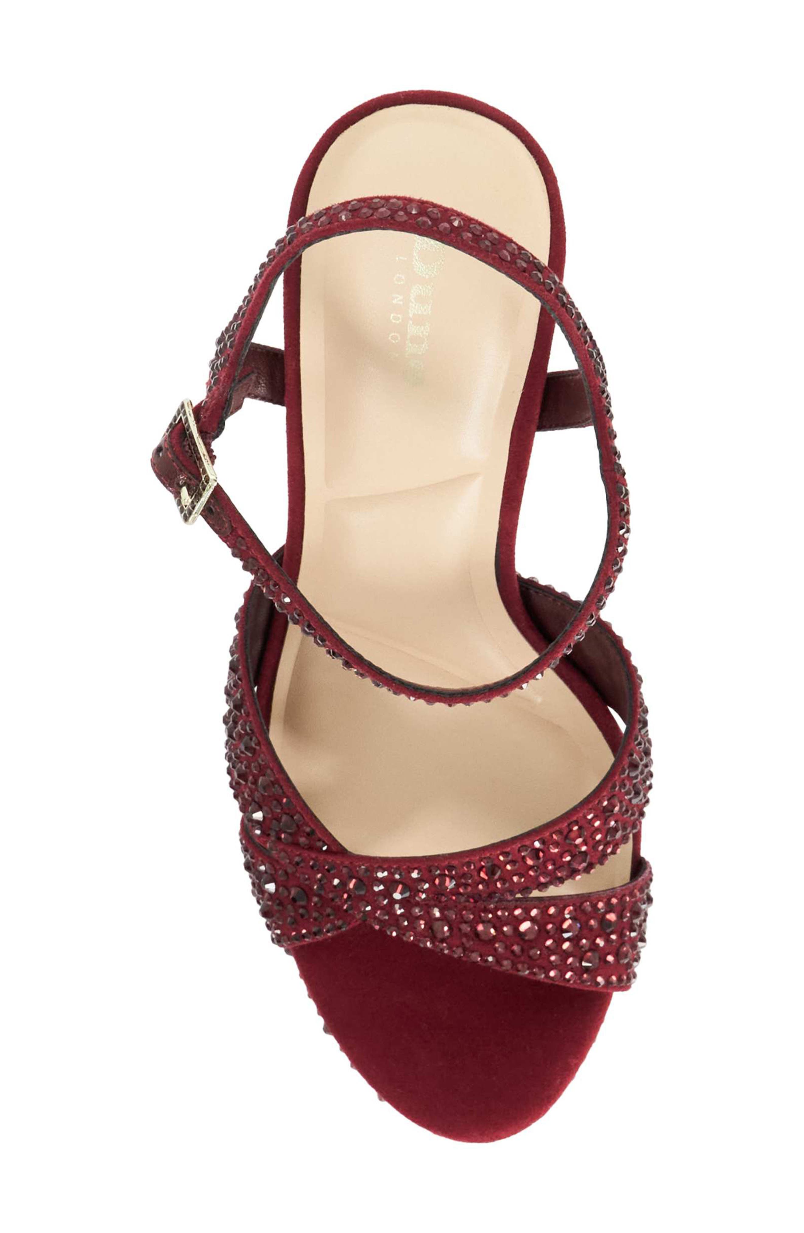 Mayve Platform Sandal, Alternate, color, BURGUNDY