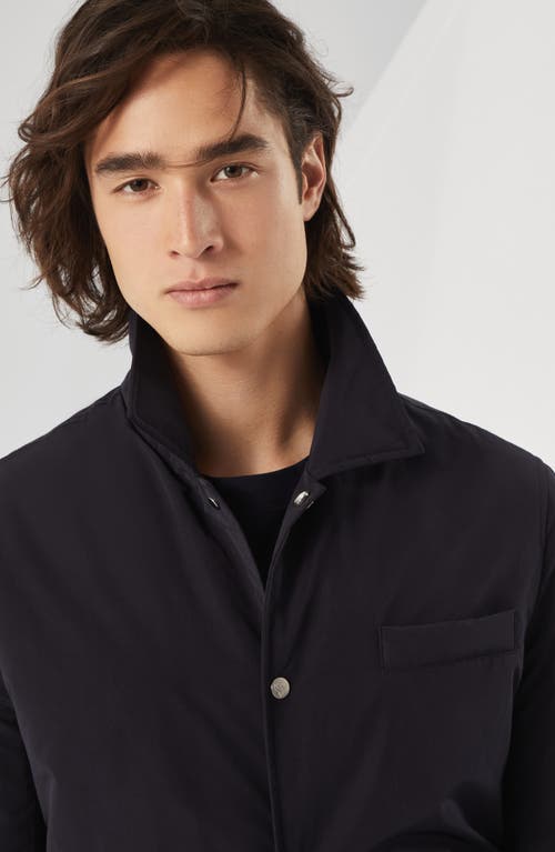 Shop Brunello Cucinelli Shirt-style Outerwear Jacket In Blue