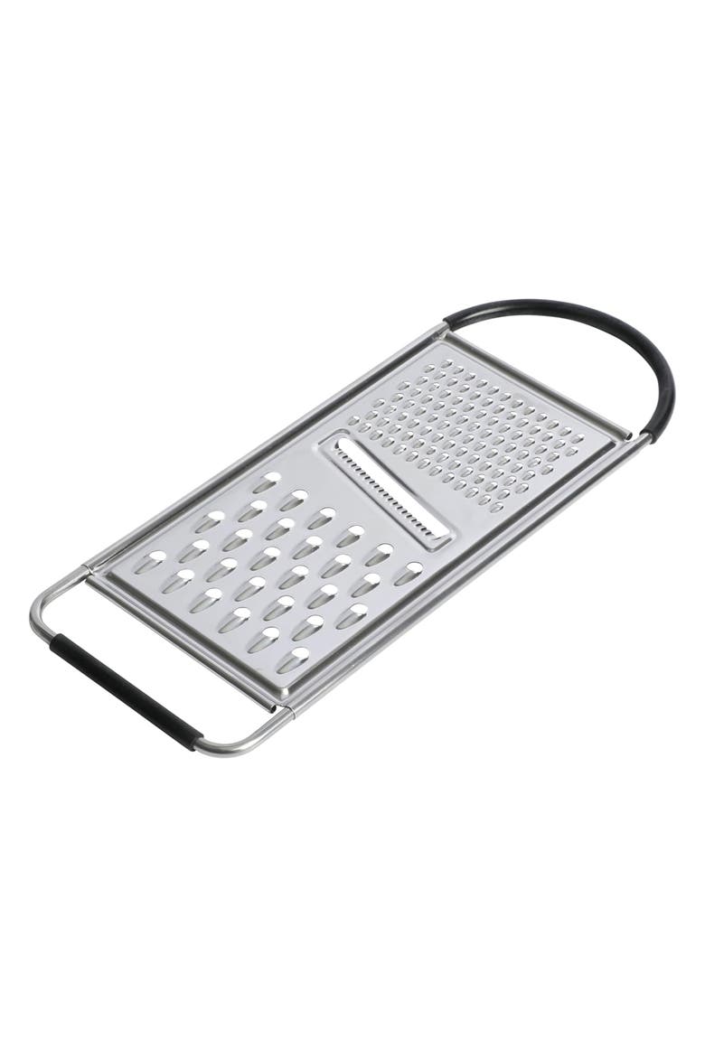 Helmsdale Flat Cheese Grater With Anti-Slip Handle, Main, color, Silver