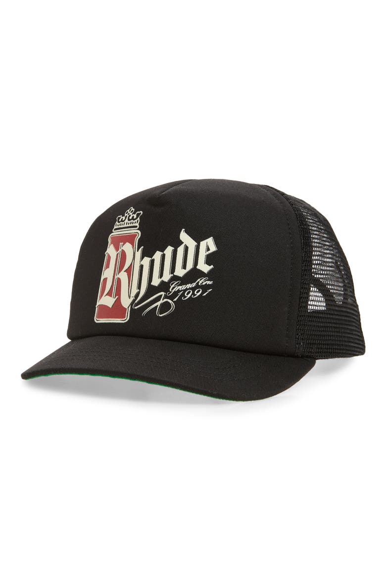 Fumar '91 Trucker Hat, Main, color, BLACK / WHITE / RED