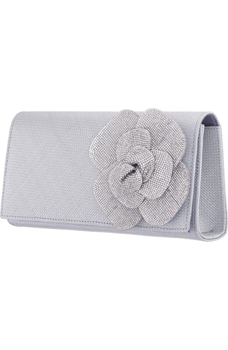 Nina Jollie Clutch, Alternate, color, Dark Silver