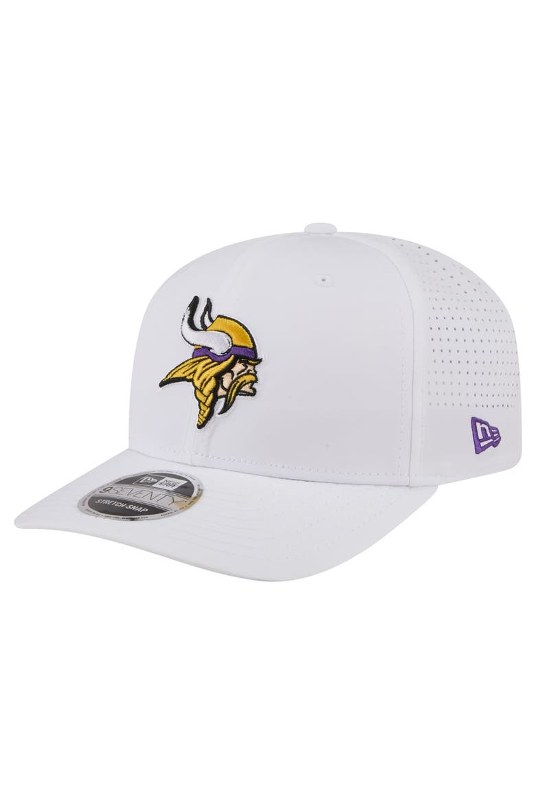Men's New Era White Minnesota Vikings Name Plate 9SEVENTY Adjustable Hat, Main, color, White