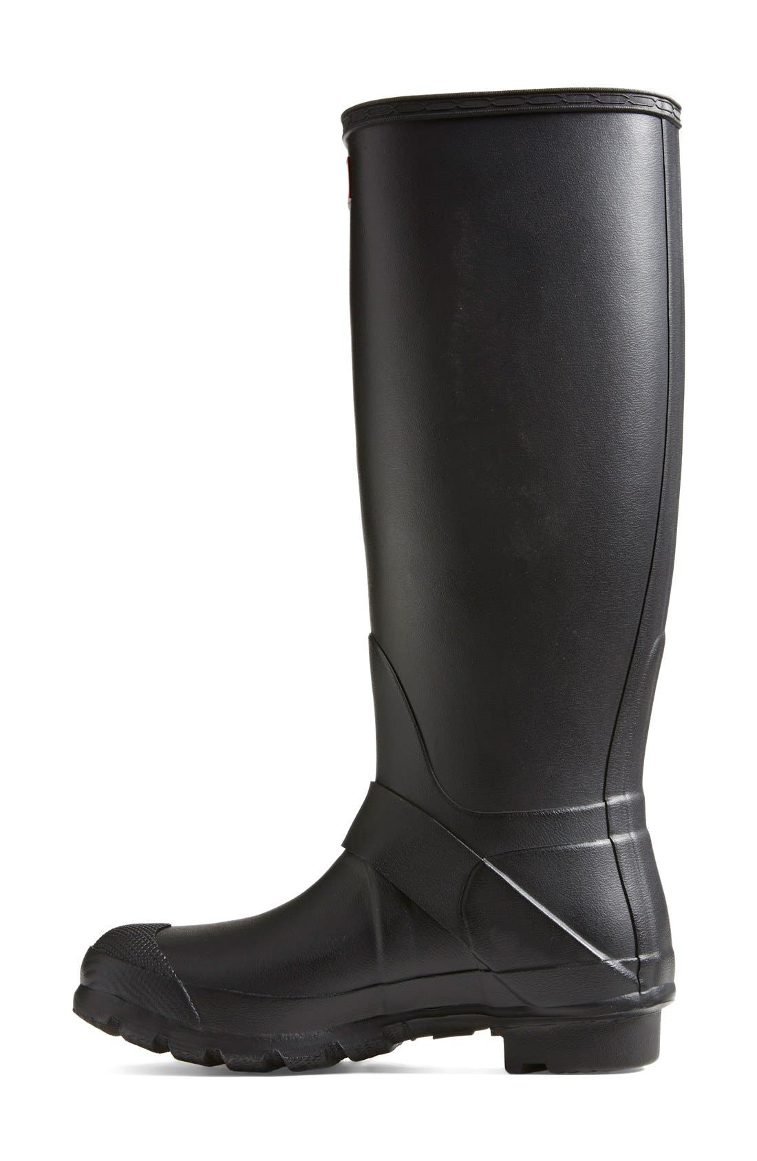 'Tall Moto' Rain Boot (Nordstrom Exclusive), Alternate, color, BLACK