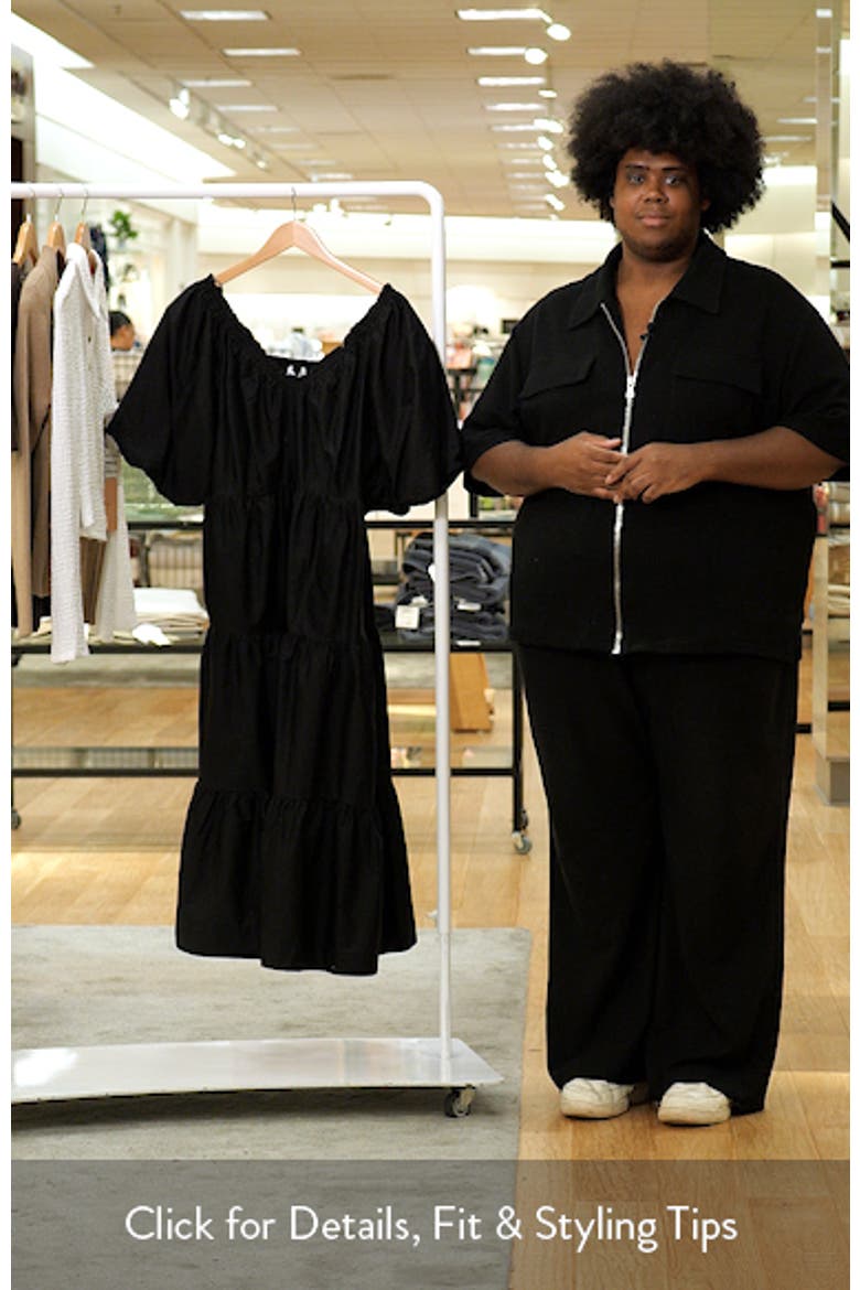 Fantasy Tiered Puff Sleeve Midi Dress video