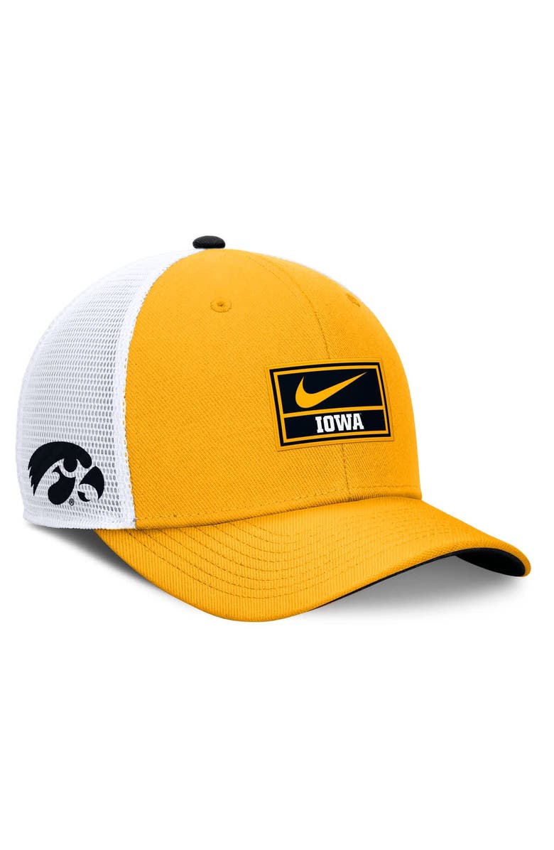 Nike Men's Nike  Gold Iowa Hawkeyes Stretch-Snap Adjustable Trucker Hat, Alternate, color, 