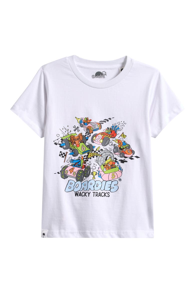 Kids' Wacky Tracks Cotton Graphic T-Shirt, Main, color, WHITE