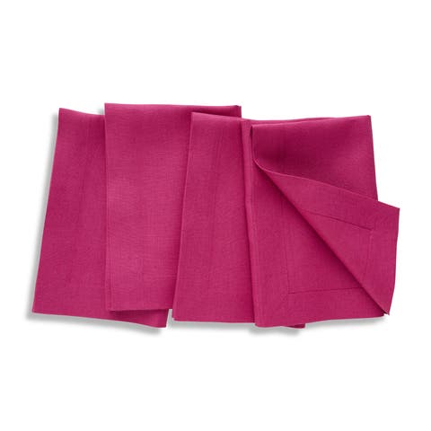 Linen Dinner Napkins Set of 4, 20 x 20 Inch for Dining Table, Holiday and Everyday Table Decor - Diana