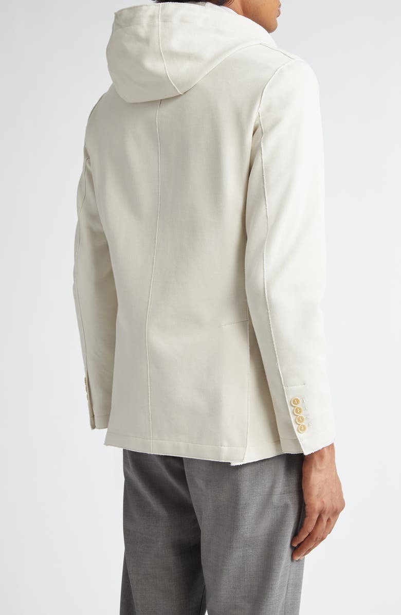 Eleventy Cotton Blend Piqué Sport Coat with Removable Hooded Bib, Alternate, color,