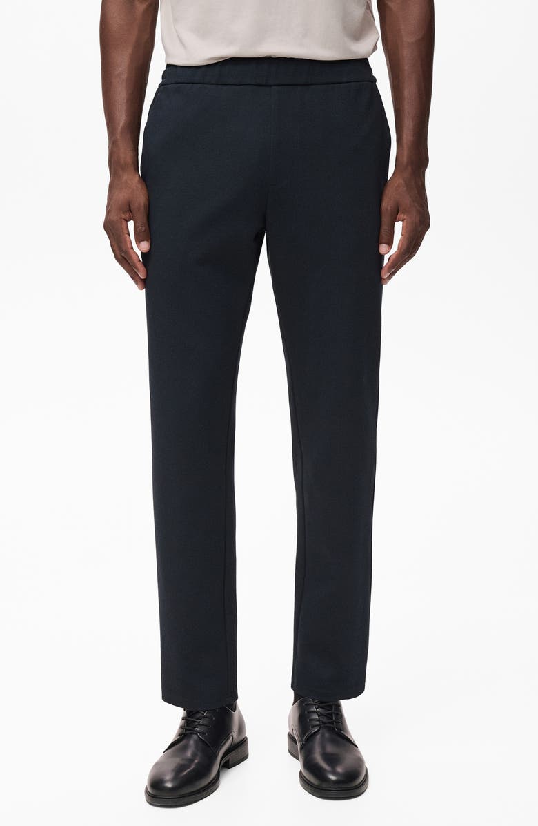 MANGO Technical Structured Joggers, Main, color, Navy