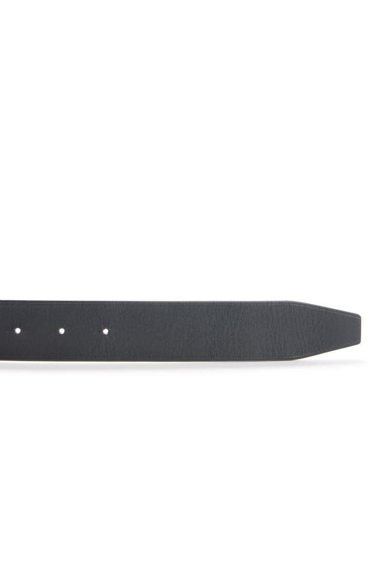 Balenciaga BB Large Logo Buckle Leather Belt, Alternate, color, Black