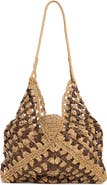 Collection XIIX DIamond Stripe Straw Tote