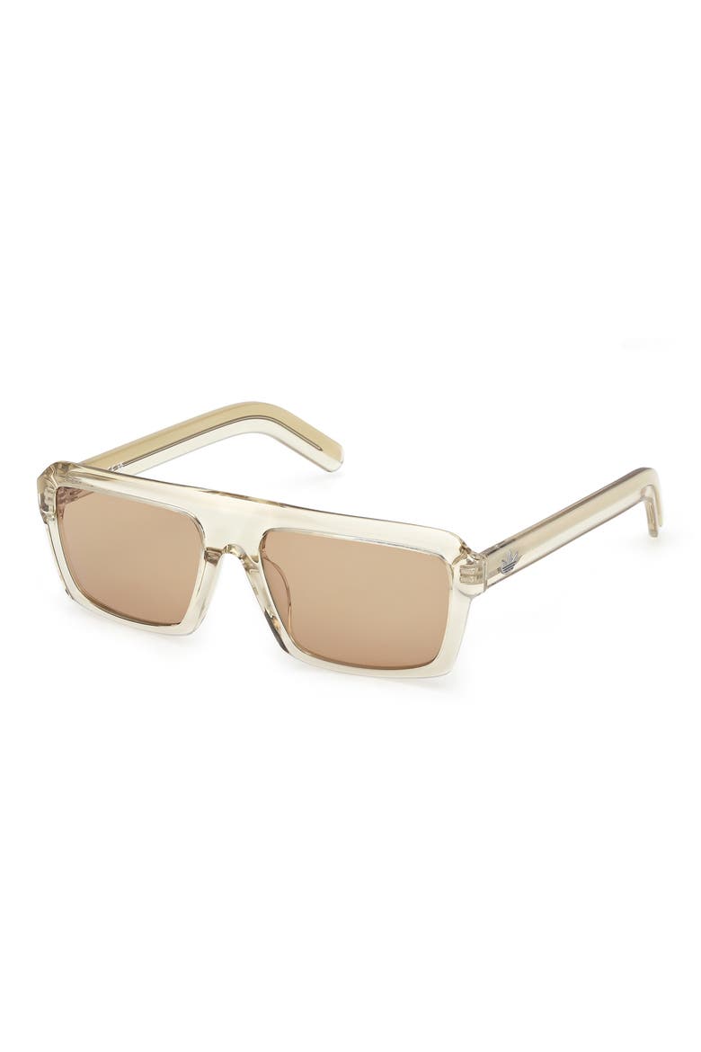55MM Square Sunglasses, Alternate, color, SHINY YELLOW / BROWN