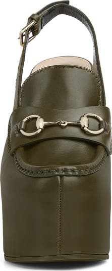 【関税＆送料込み】Gucci Horsebit Platform Slingback Loafer Women's Horsebit platform loafer slingback in Rosso Ancora