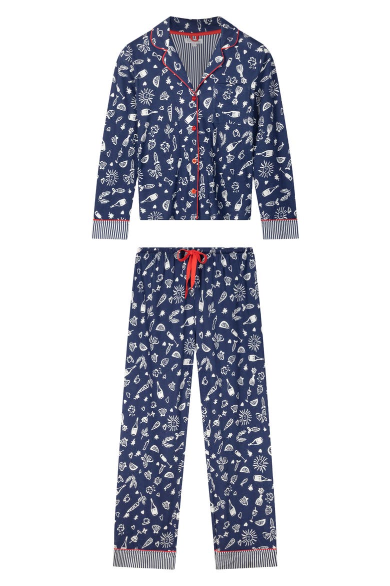 Playful Print Pajamas, Alternate, color, DARK NAVY