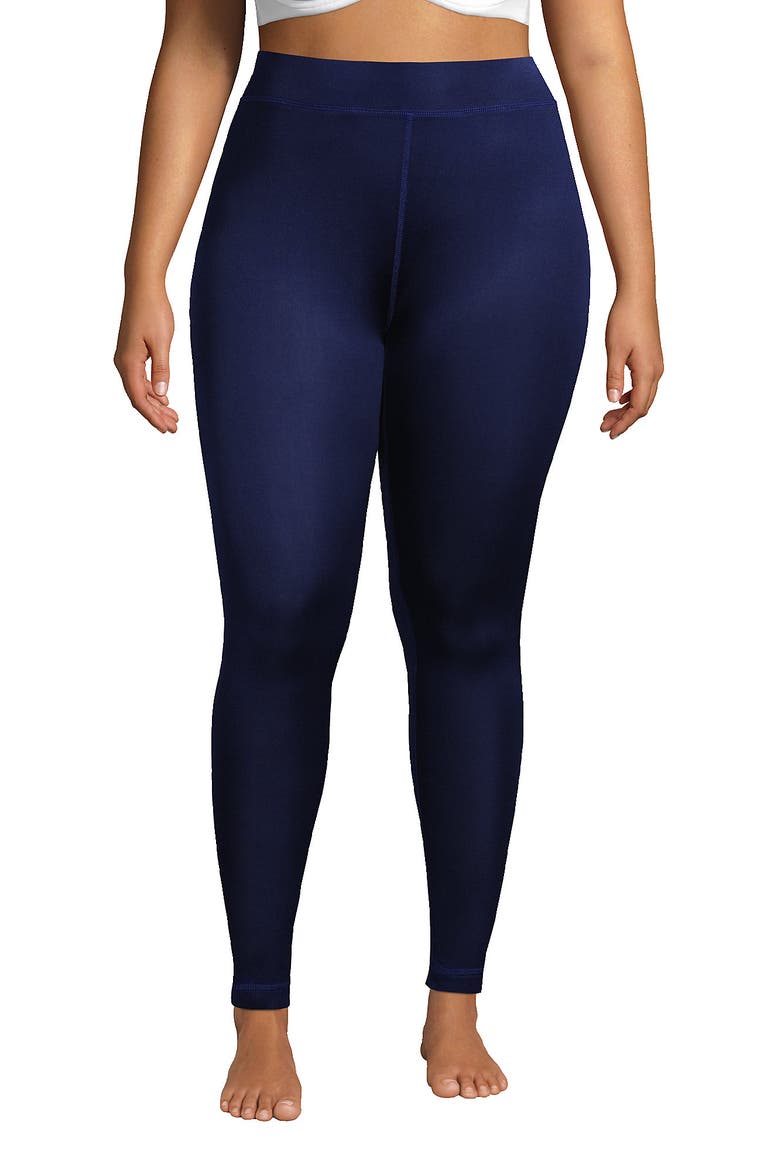 Silk Interlock Long Underwear Leggings Pants, Main, color, Deep Sea Navy