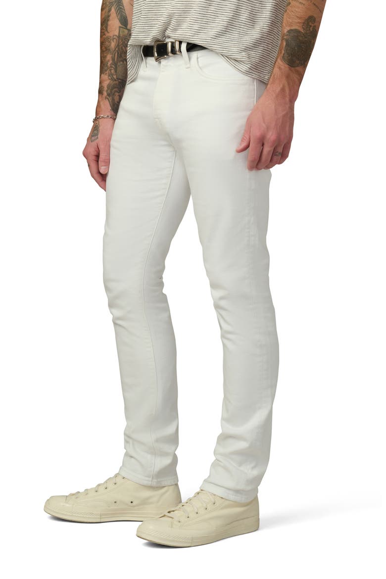 The Asher Slim Fit Twill Pants, Alternate, color, CLEAN WHITE