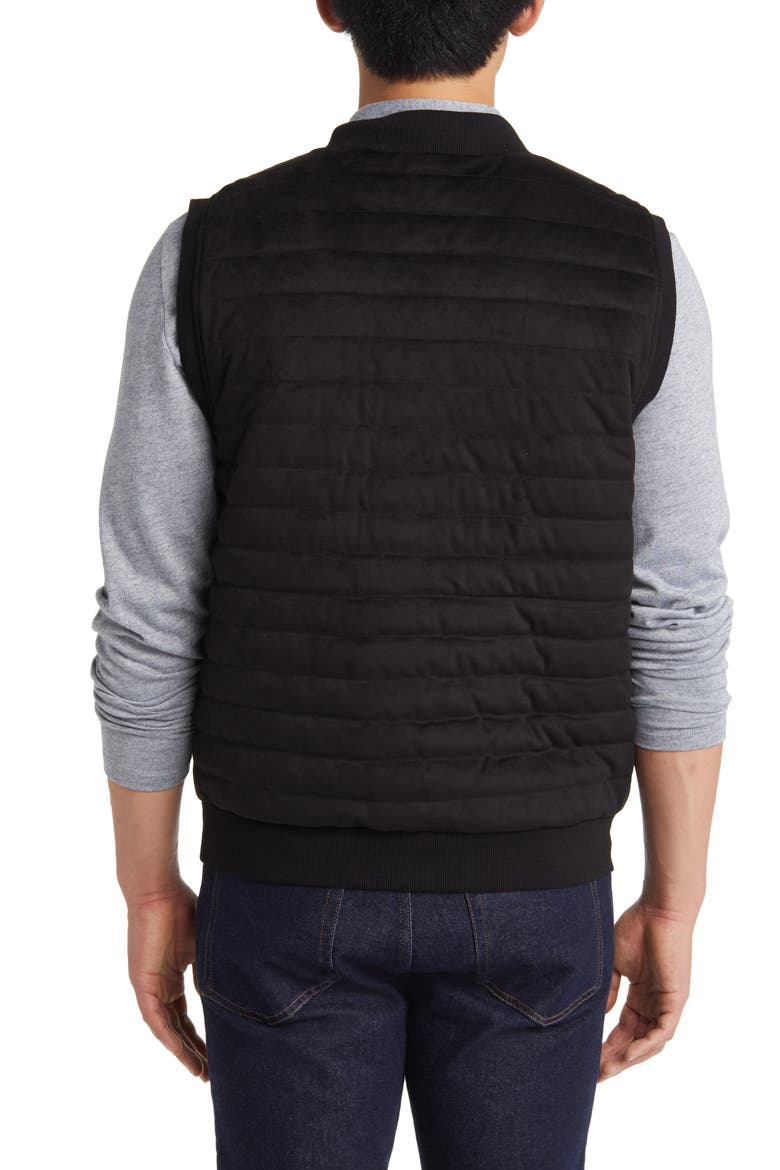 Renoir Quilted Vest, Alternate, color, BLACK