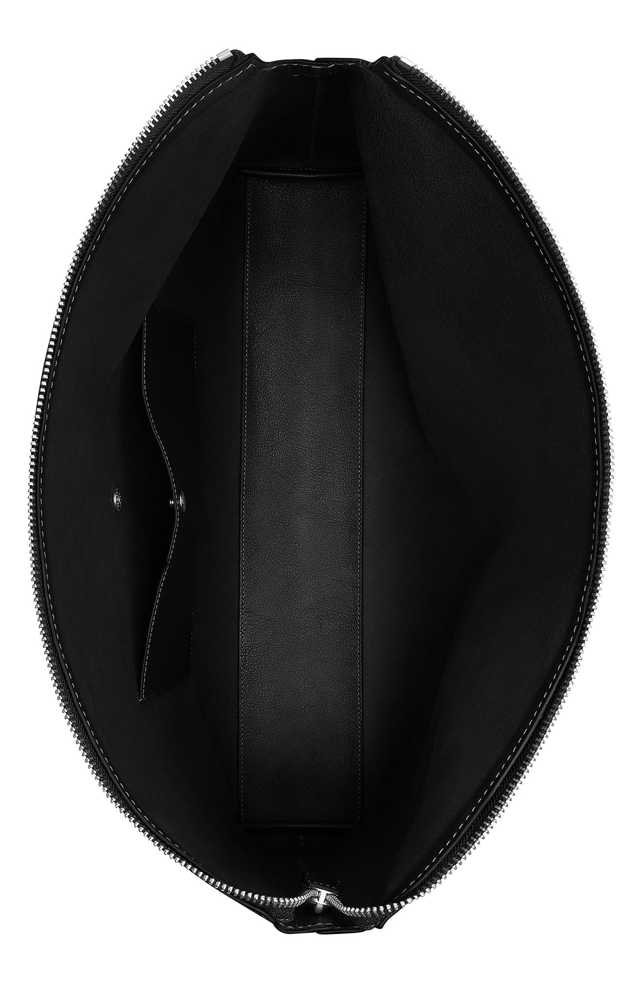 COACH Mott Leather Messenger Bag, Alternate, color, Black