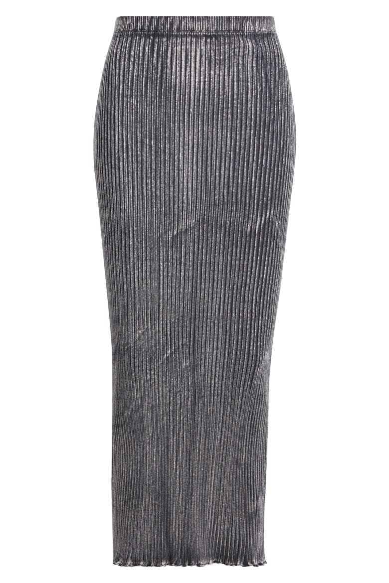 Acid Wash Rib Jersey Skirt, Alternate, color, GREY