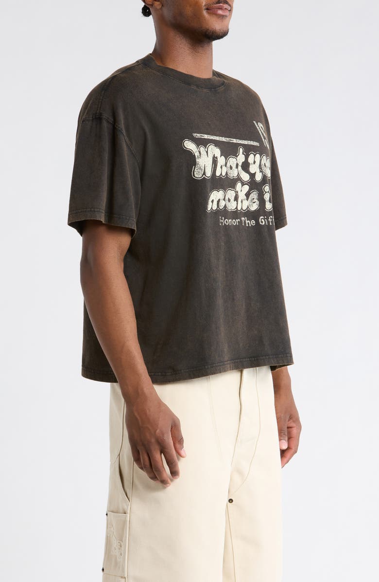 HONOR THE GIFT What You Make It Cotton Graphic T-Shirt, Alternate, color, Black