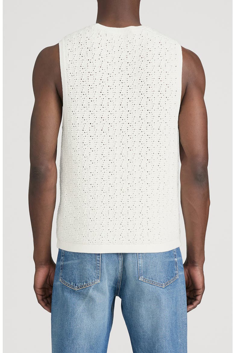 Open Stitch Sleeveless Sweater, Alternate, color, OFF WHITE