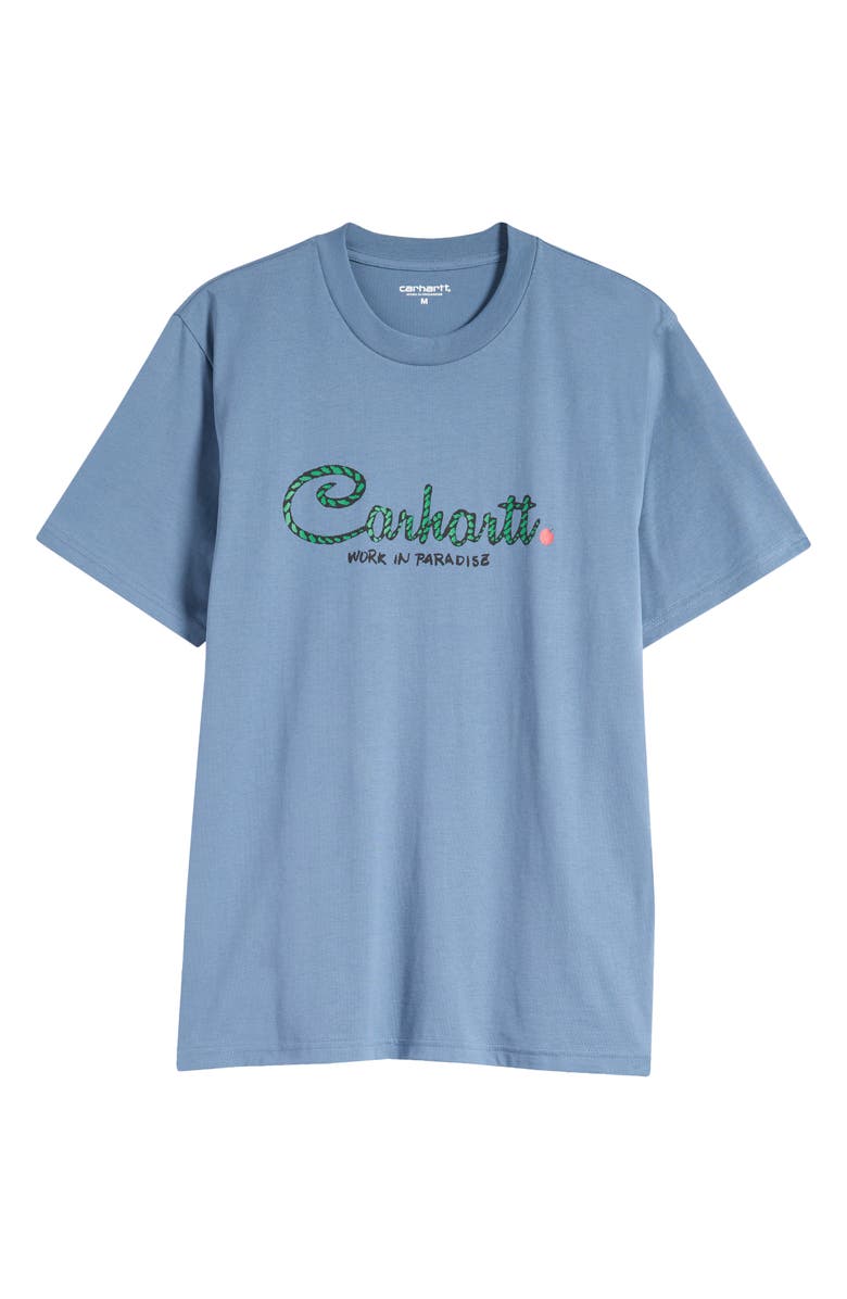 Carhartt Work In Progress Paradise Script Organic Cotton Graphic T-Shirt, Alternate, color, Positano