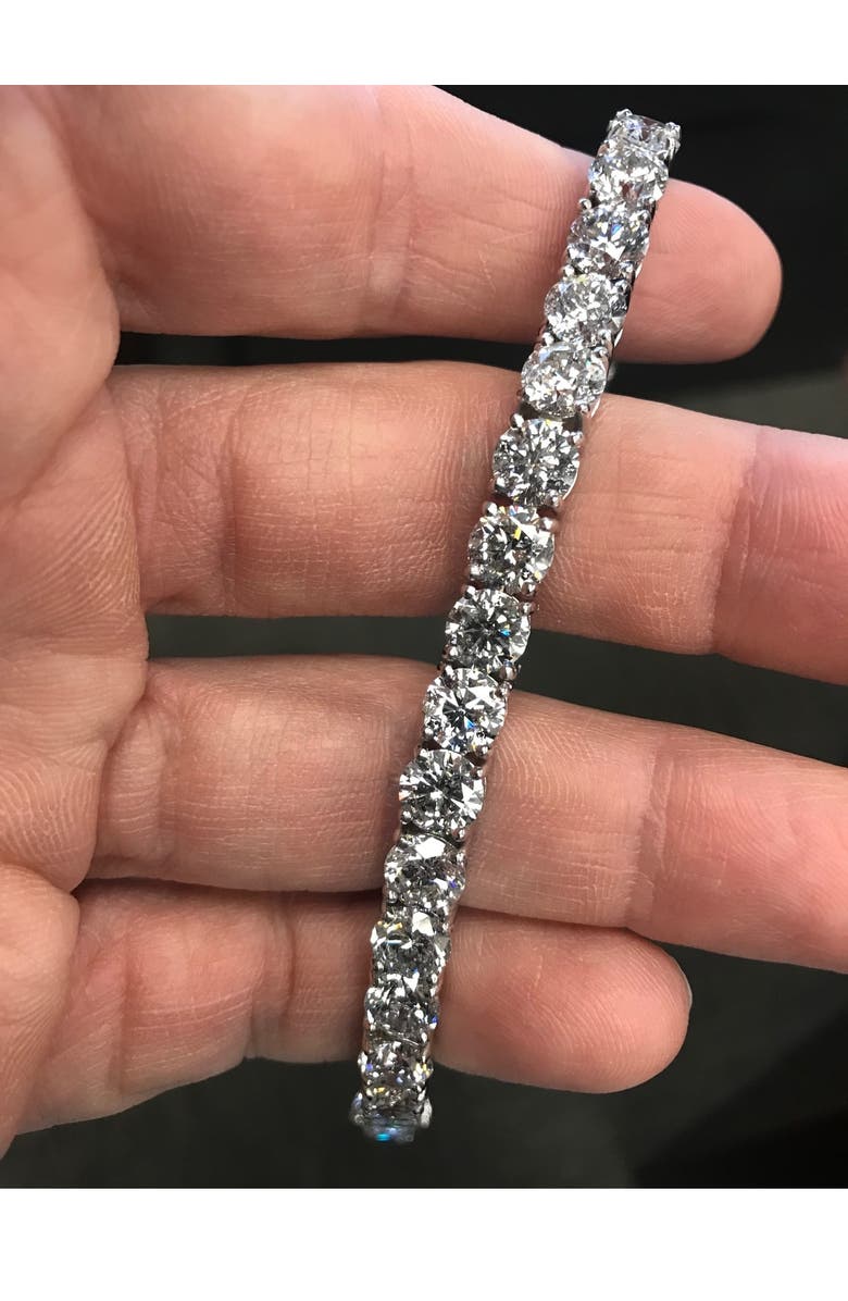 Bliss Diamond 26.94Ct TW Round Diamond 7" Tennis Bracelet 14k Gold Lab Grown, Alternate, color, 