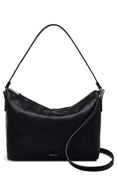 Bella Medium Pebbled Leather Shoulder Bag
