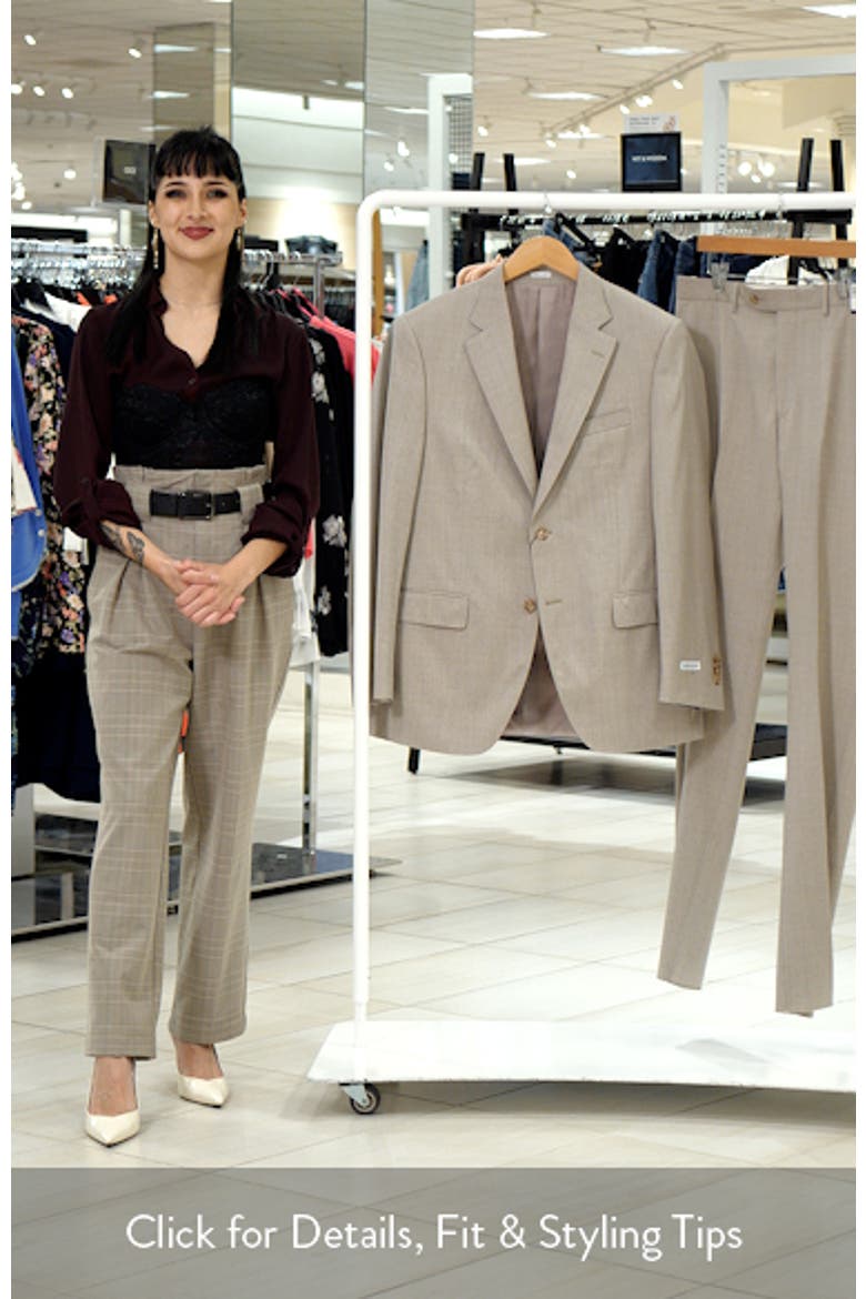 Flynn Classic Fit Tan Wool Suit video