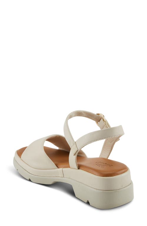 Spring Step Huntington Ankle Strap Platform Sandal In Ivory