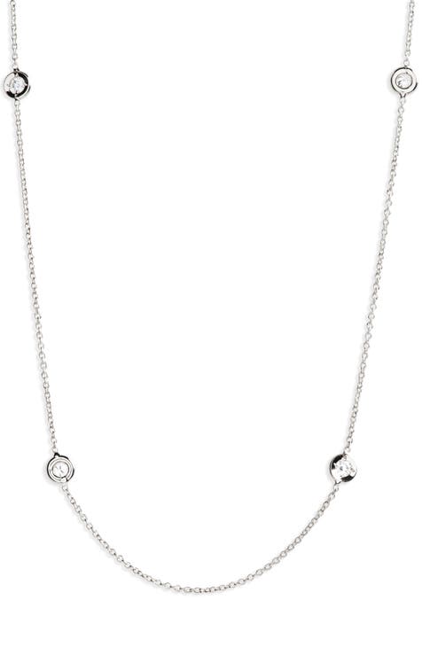 Elegant Nordstrom Station Necklace LAFONN Sim buy Diamond And Silver Necklace17 in